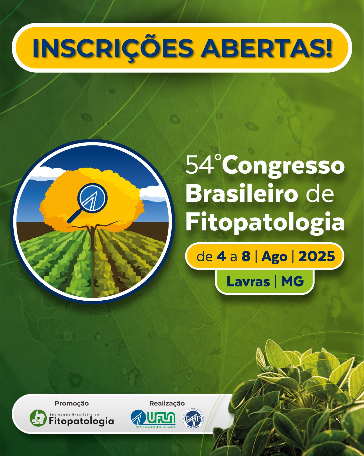 54º congresso Brasileiro de Fitopatologia